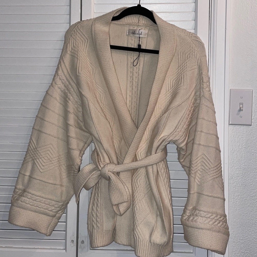 Chicwish cardigan sweater with tie